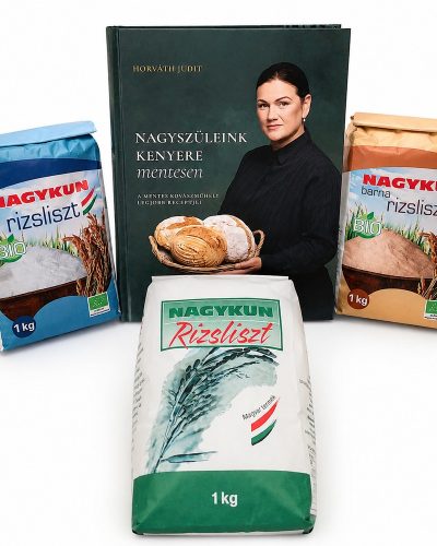 Horváth Judit Nagyszüleink kenyere mentesen könyv Nagykun BIO fehér, BIO barna és fehér rizsliszttel